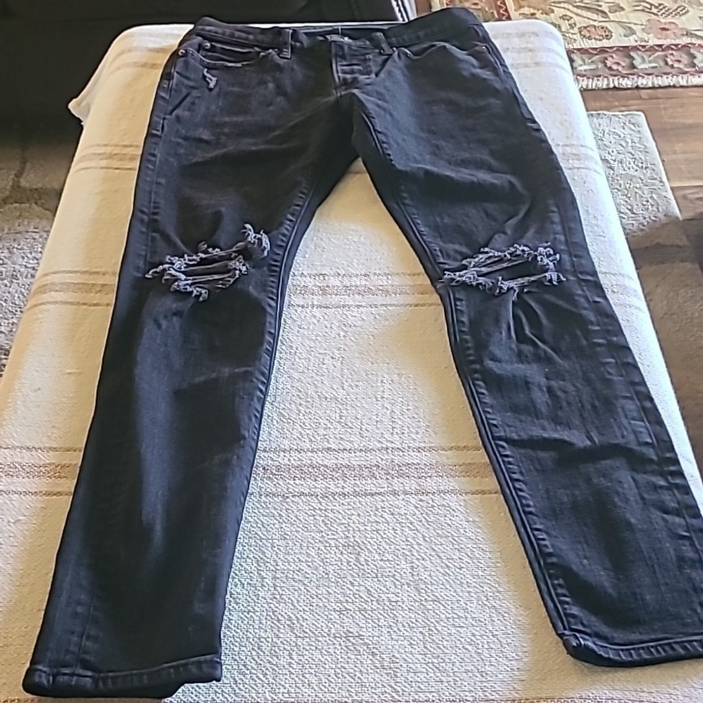 Abercrombie&Fitch,Felix super stretch slim ditressed skinny.(#840c)black 31"x32"